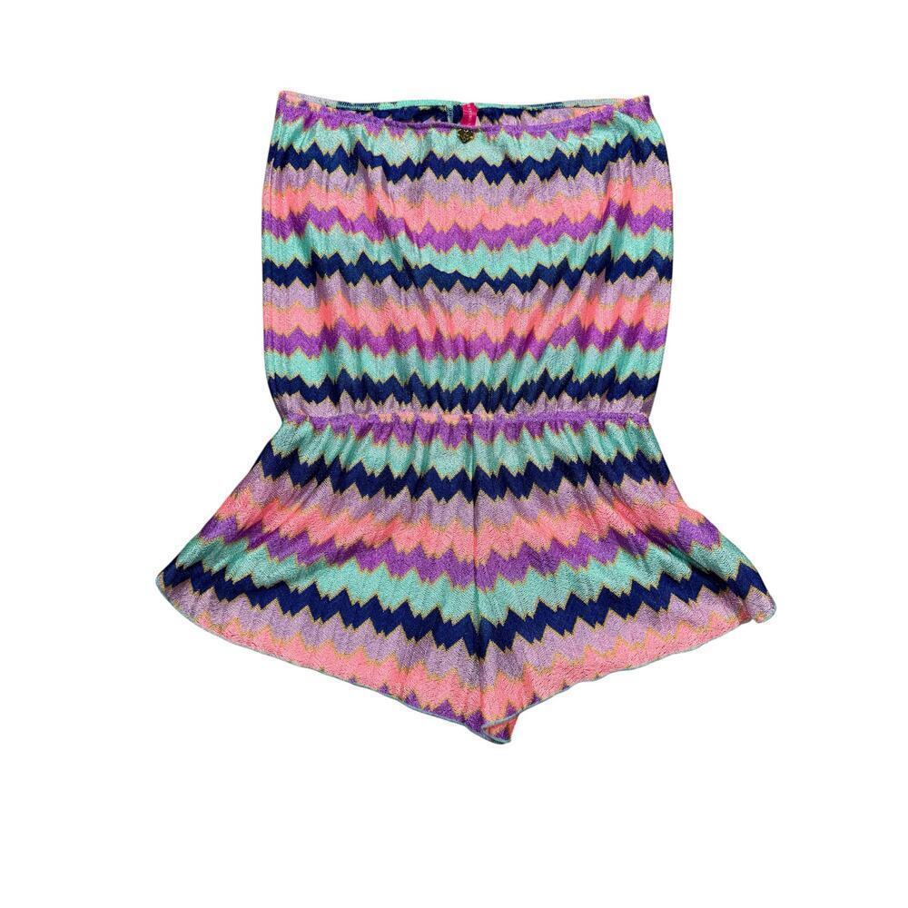 Victoria’s Secret Zigzag Metallic Knit Romper Size S - Picture 3 of 6